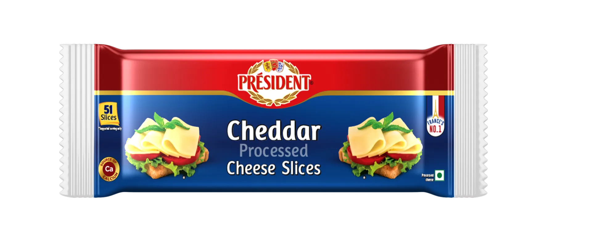 President India Cheese Cheddar Processed Slices 765gm